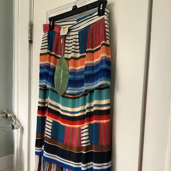 FARM Rio Dresses & Skirts - FARM Rio Thalita Stripe Midi Skirt NWT